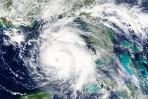 Aerial view of Hurricane Michael